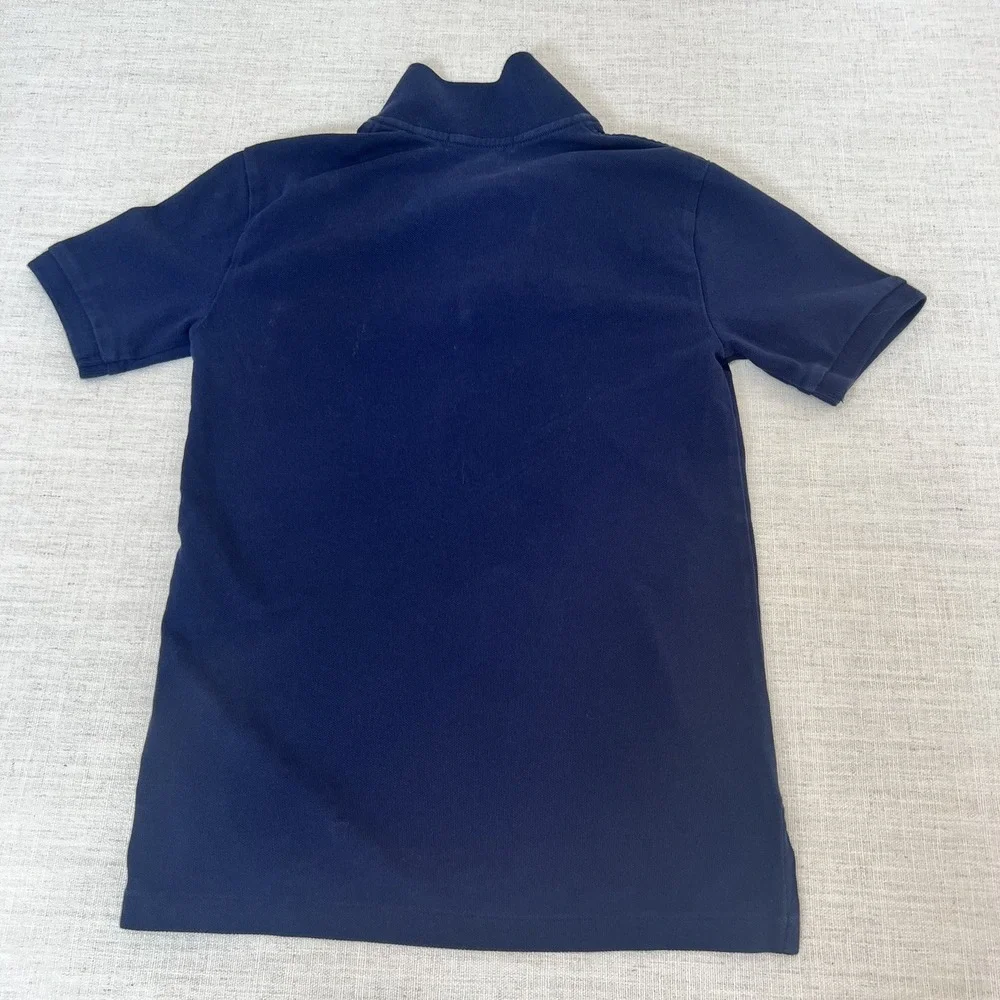Polo Ralph Lauren Boys Navy Blue Short Sleeve Polo Shirt Size 8 Red Pony